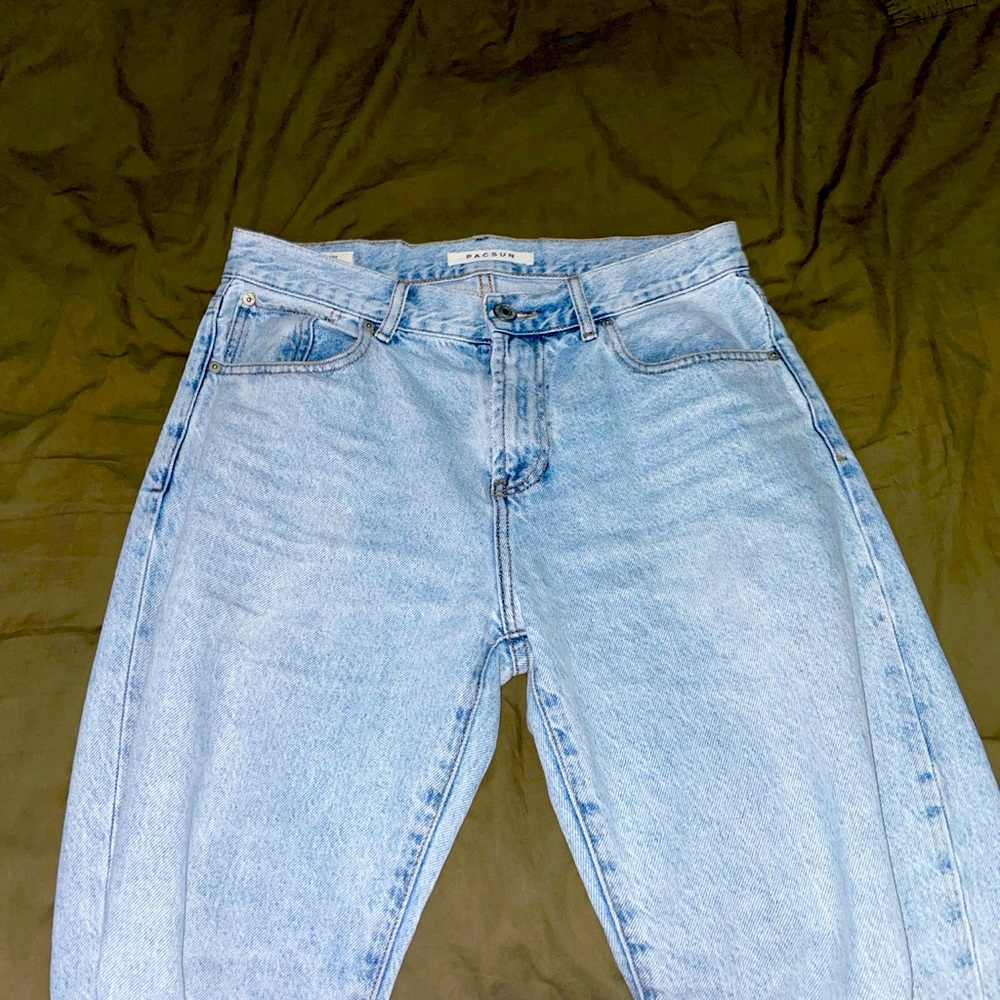 PACSUN Men’s Light-Wash Blue Baggy Jeans 30x30